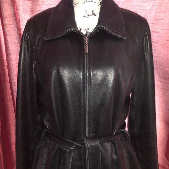 Colebrook and Co Genuine Leather Jacket Trench